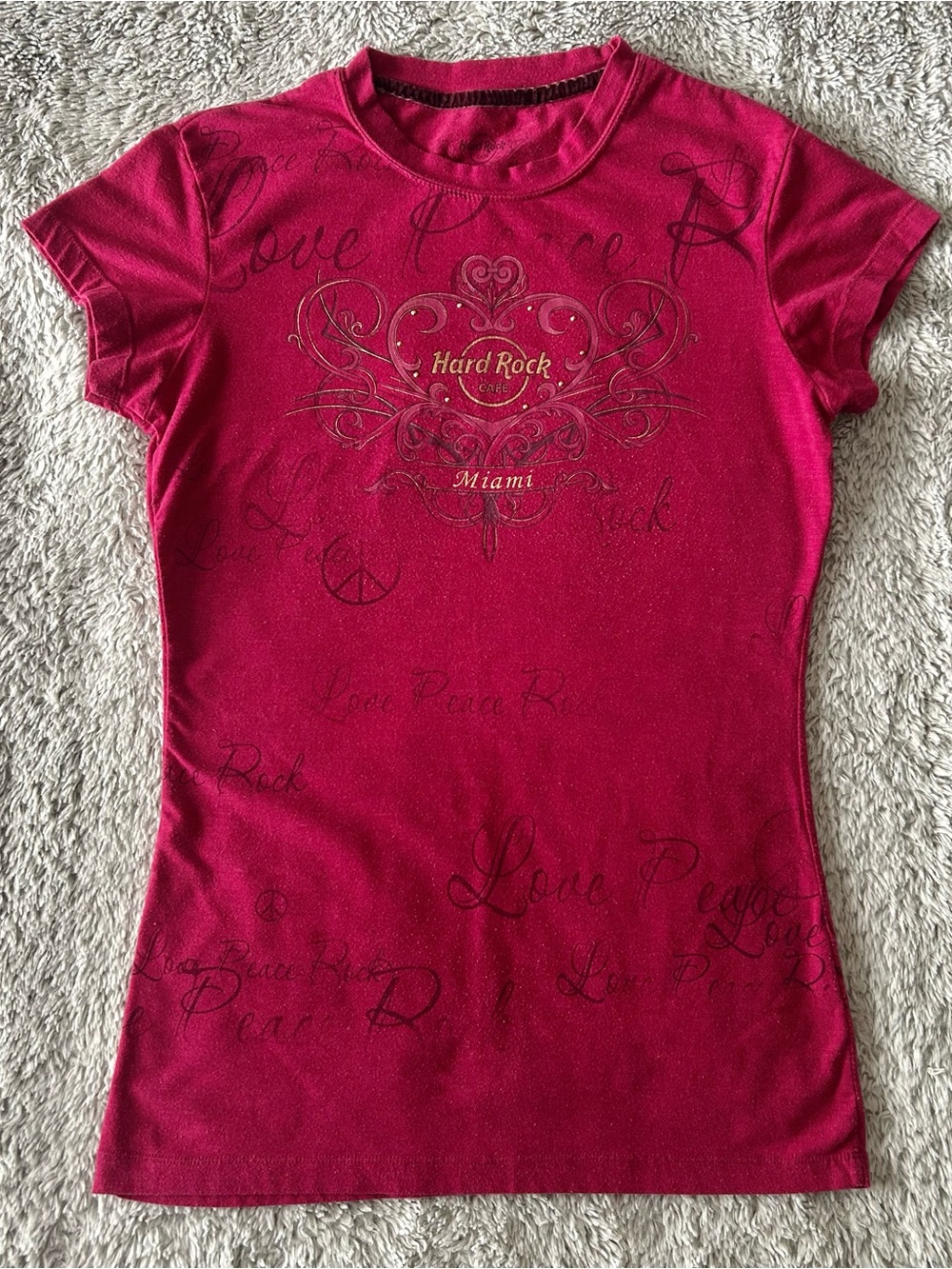 Hard Rock Cafe Miami Magenta Graphic Tee